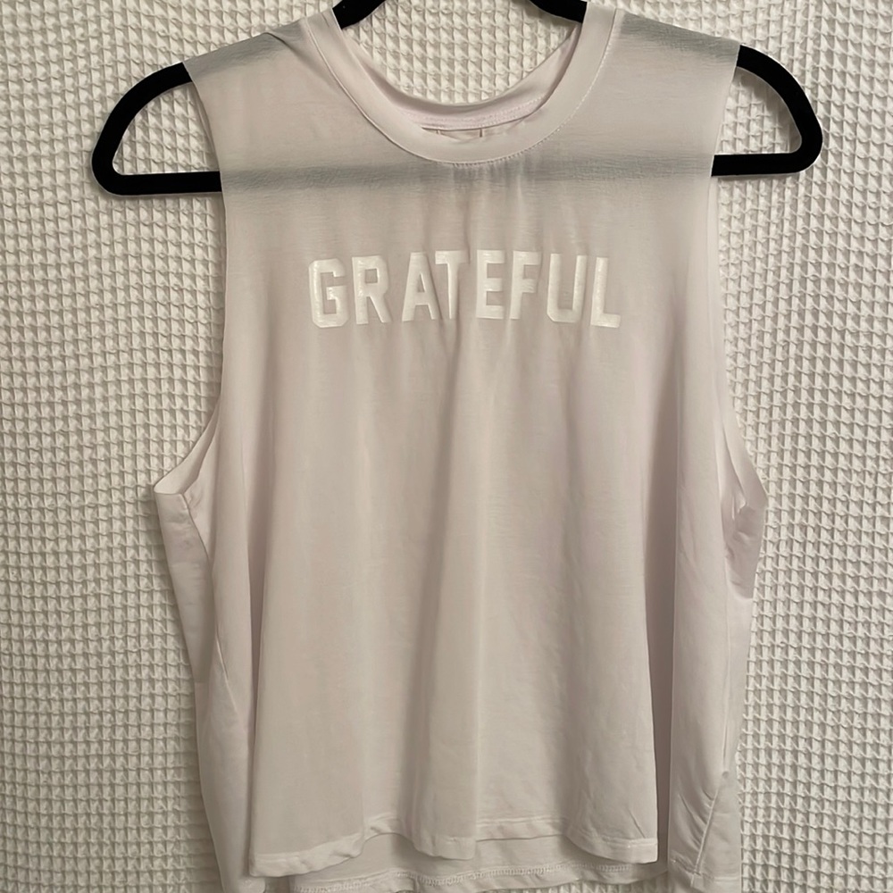 Spiritual Gangster GRATEFUL tank top White Large